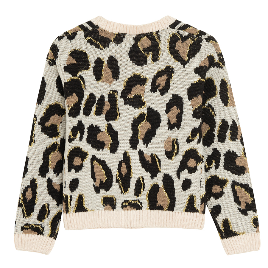 Ζακέτα πλεκτή animal print