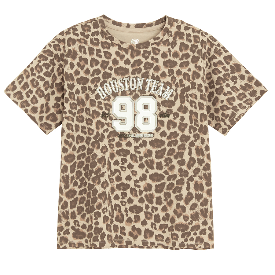 Μπλούζα κοντομάνικη animal print