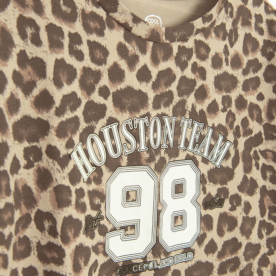 Μπλούζα κοντομάνικη animal print