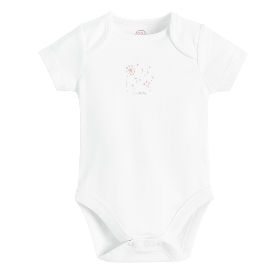 Φορμάκι κοντομάνικο 4 τμχ. λευκό και ροζ I LOVE MUMMY, I LOVE DADDY