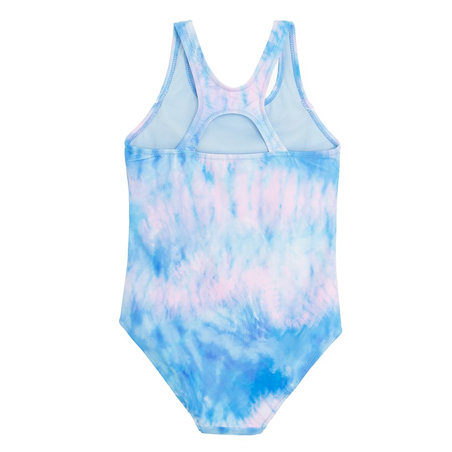 Μαγιό ολόσωμο μπλε με εφέ tie dye