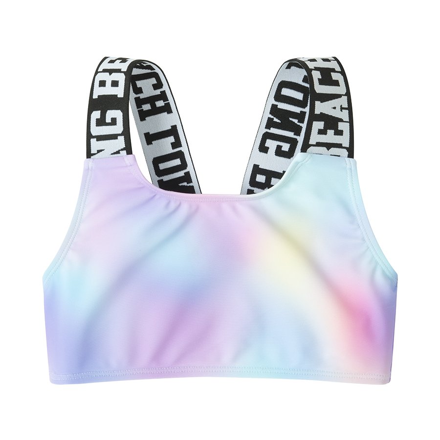 Μαγιό μπικίνι 2 τμχ. μωβ με εφέ tie dye