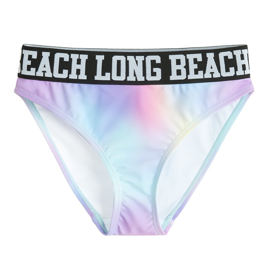 Μαγιό μπικίνι 2 τμχ. μωβ με εφέ tie dye