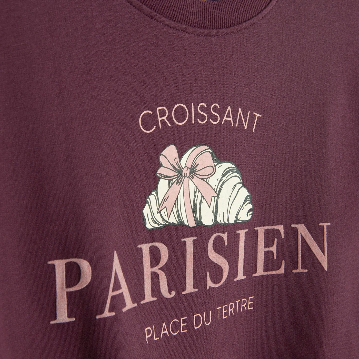 Φούτερ μπορντό με στάμπα PARISIEN