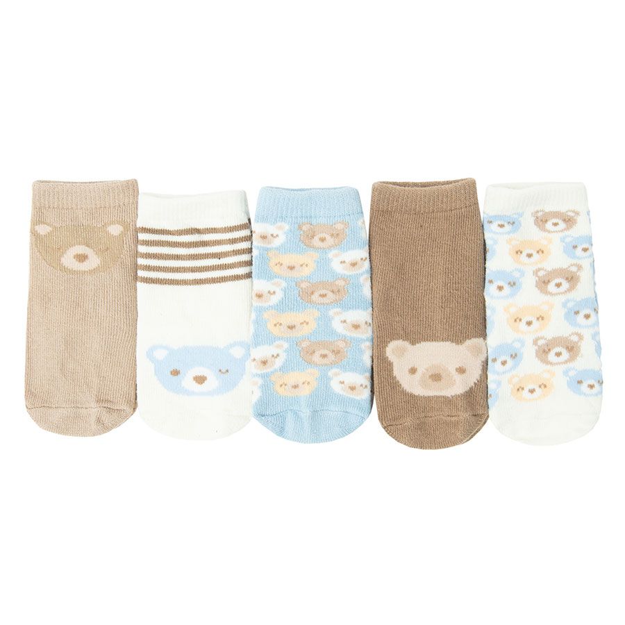Socks with bear prints- 5 pack
