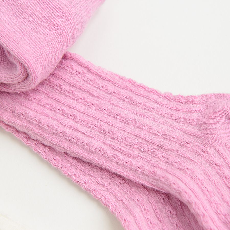 White, pink, grey tights- 3 pack