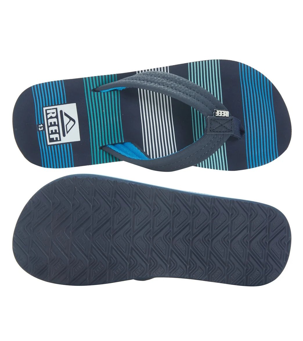 Reef Kids Ahi Flip Flops Deep Sea stripes