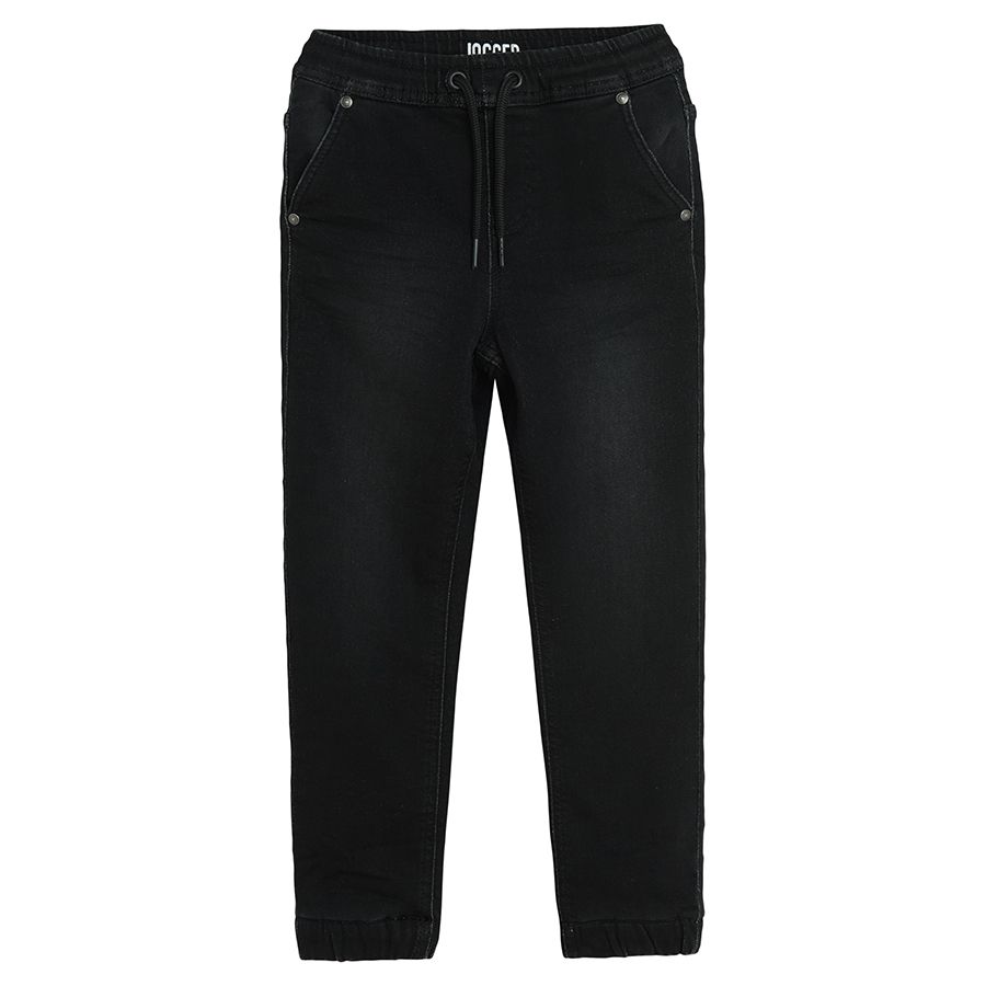 Black trousers with fleece lining