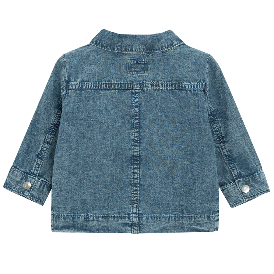 Blue button down jacket