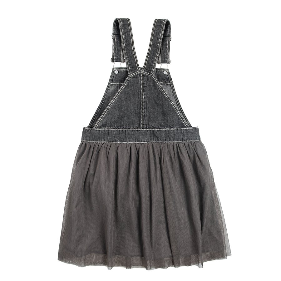 Graphite dungaree skirt
