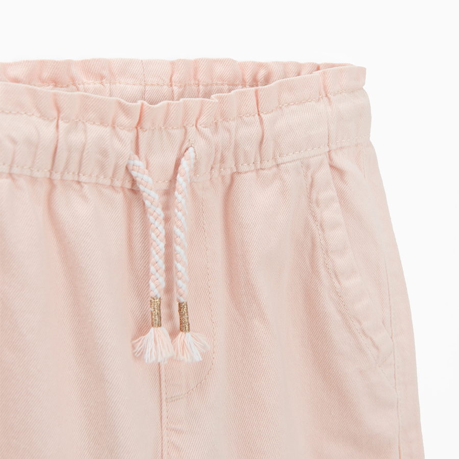 Flare leg pink trousers