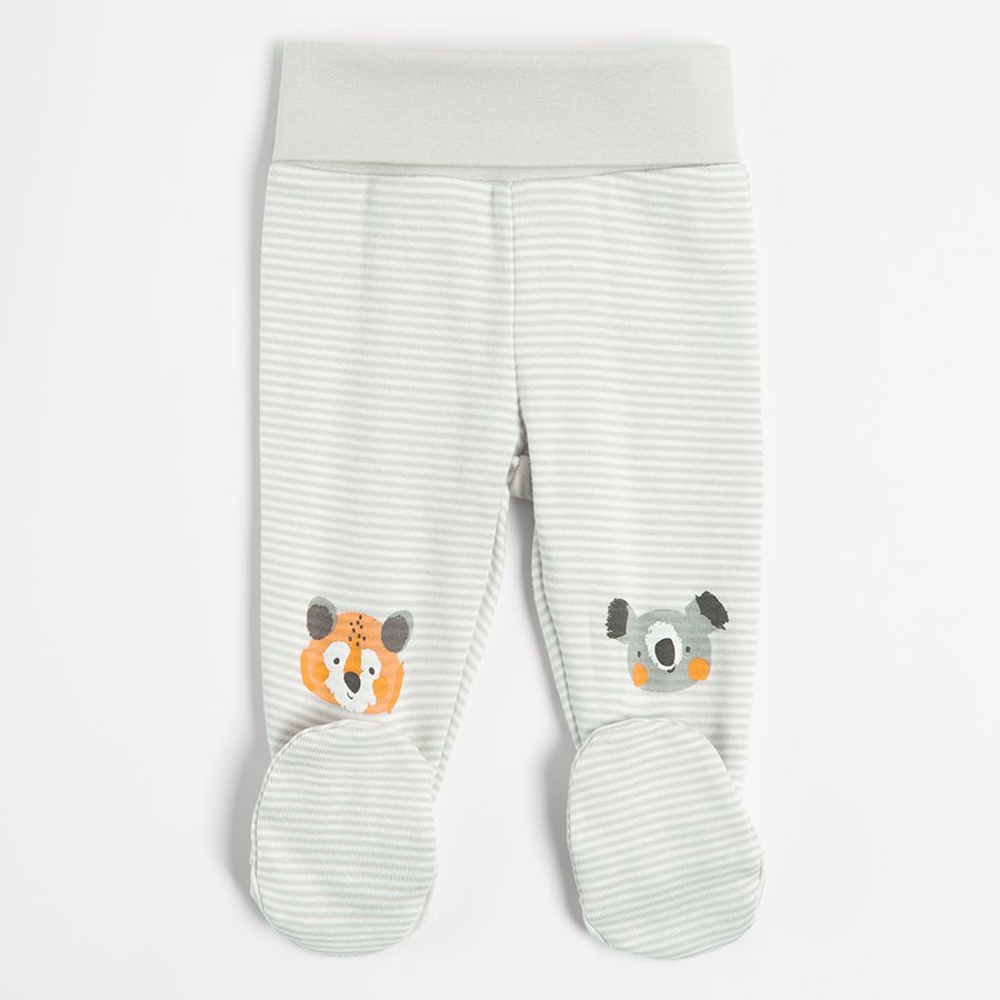 Footed leggings with wild animals print- 2 pack