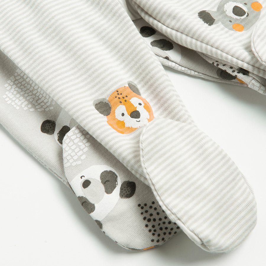 Footed leggings with wild animals print- 2 pack