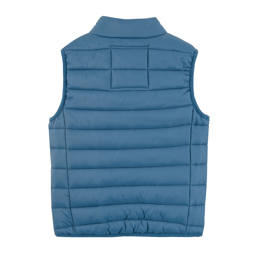 Blue zip through vest