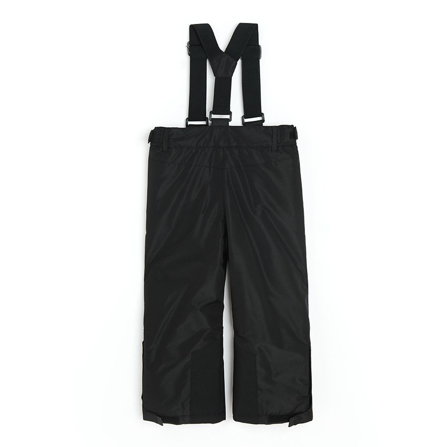 Black ski trousers