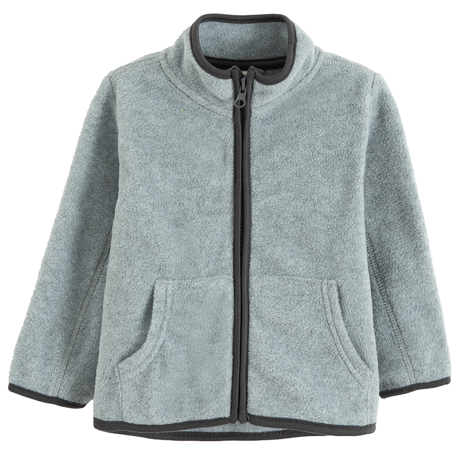 Hooded vest and grey zip through sweatshirt set- 2 pieces