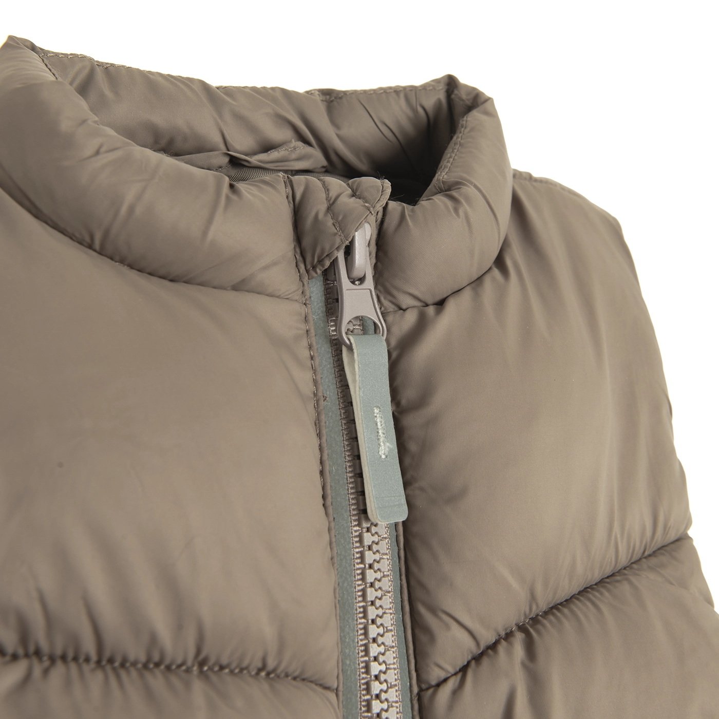 Μπουφάν 2 τμχ ζακέτα fleece λευκή με στάμπα δεινόσαυρους και αμάνικο γιλέκο μπεζ