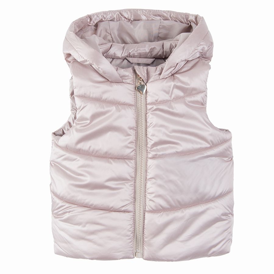 Hooded zip through vest with a hood