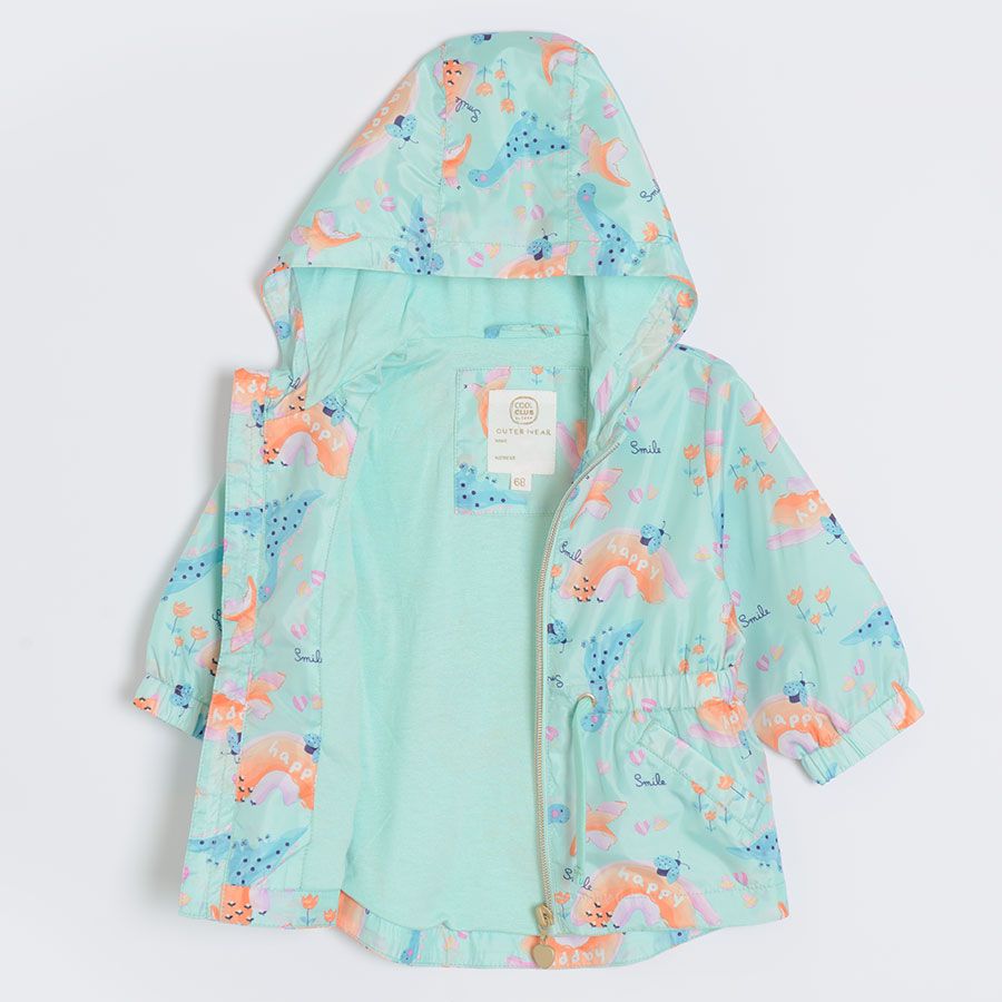 Mint hooded summer jacket