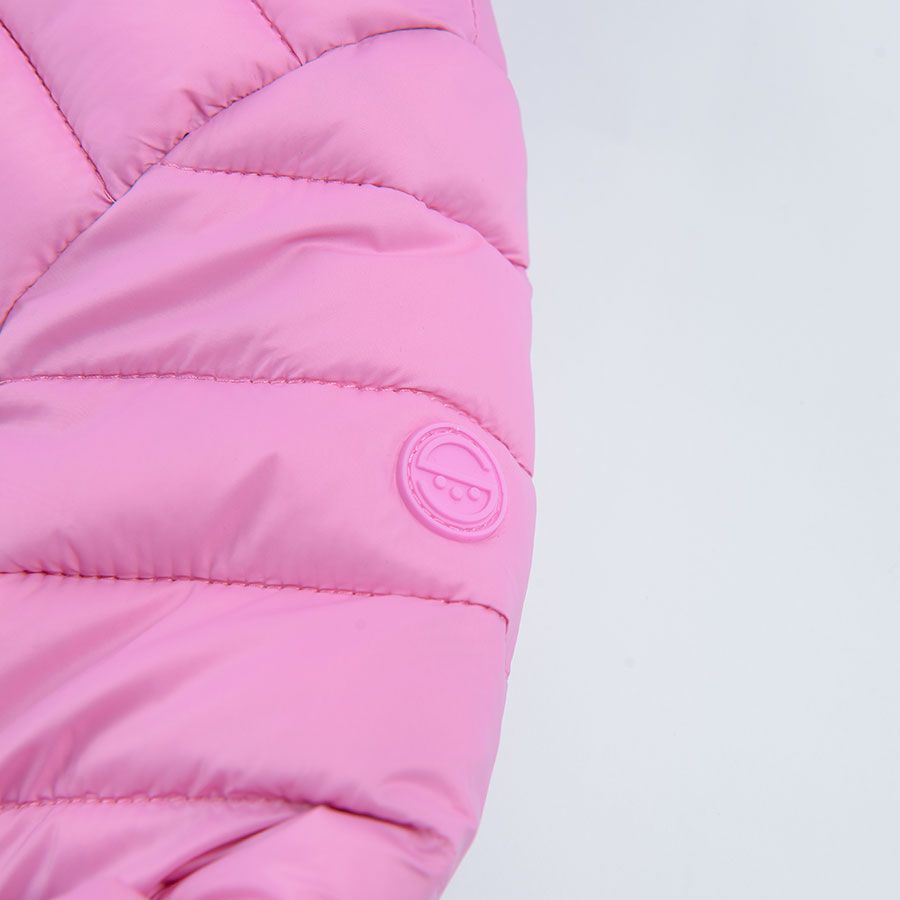 Pink hooded zip through jacket