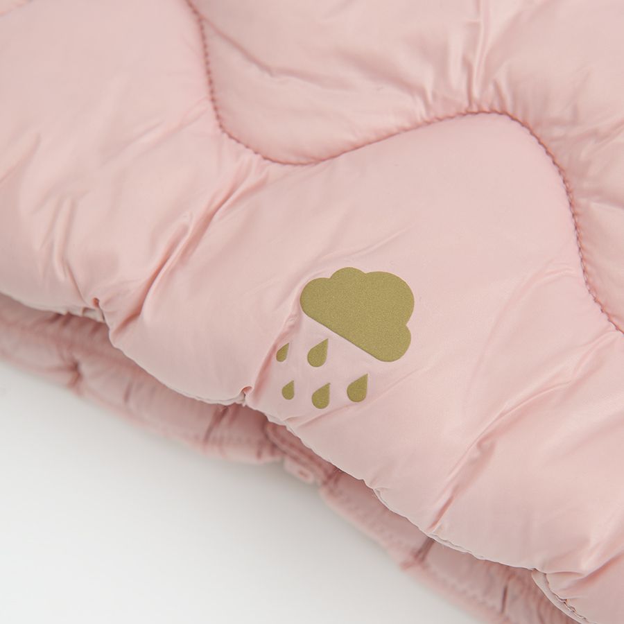 Pink hooded jacket with fleece lining