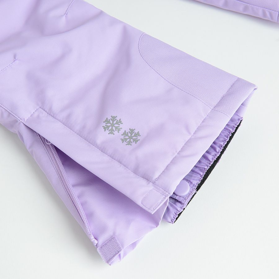 Purple ski trousers