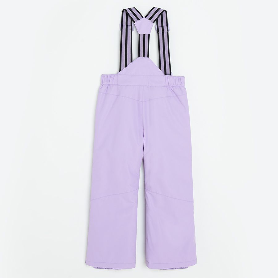 Purple ski trousers