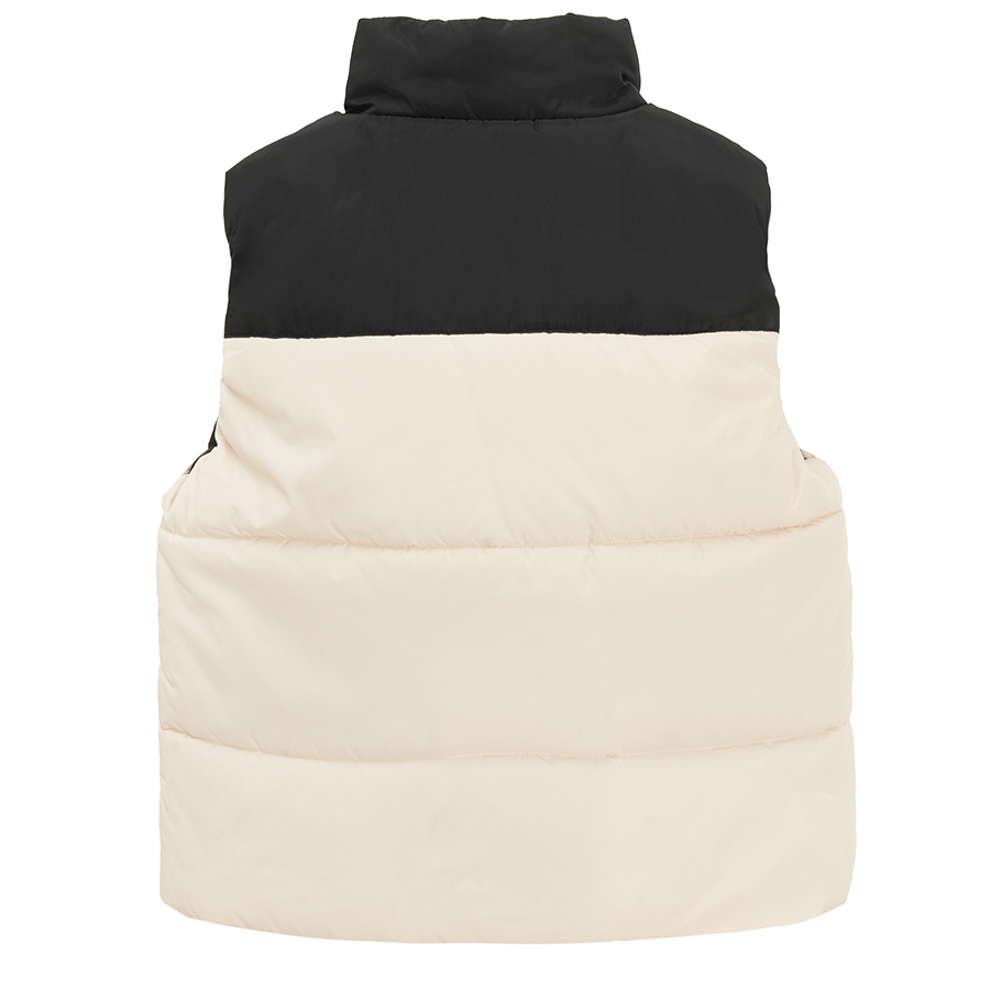 Ecru and black vest