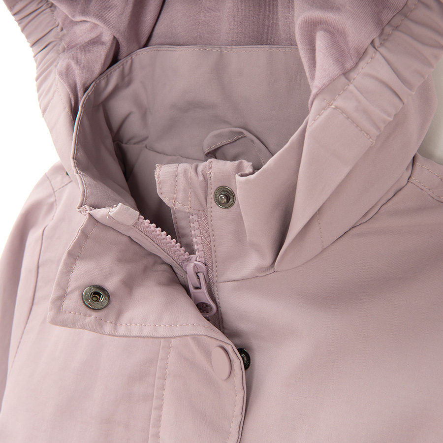 Violet zip through hooded jacket