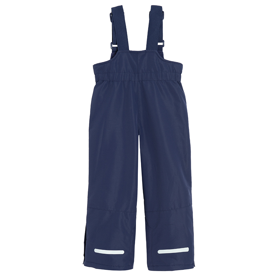 Blue grey sleeveless ski overall