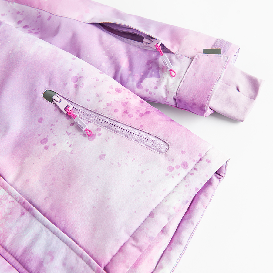 Μπουφάν με εφέ tie dye με κουκούλα