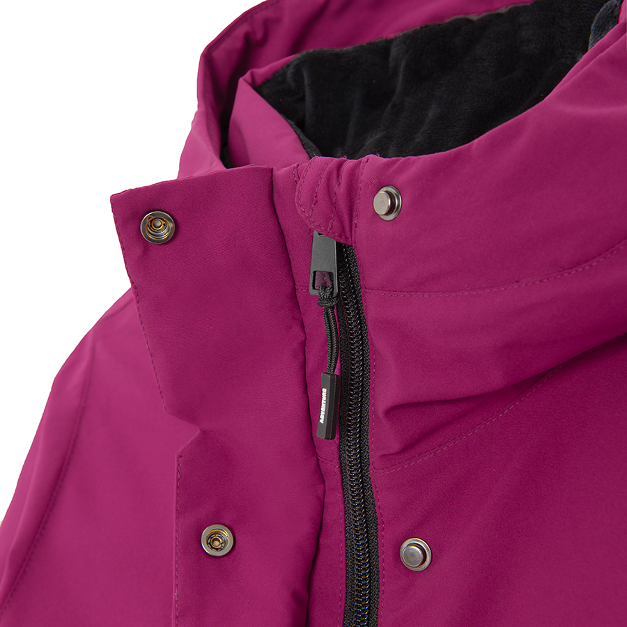 Μπουφάν μωβ με κουκούλα
