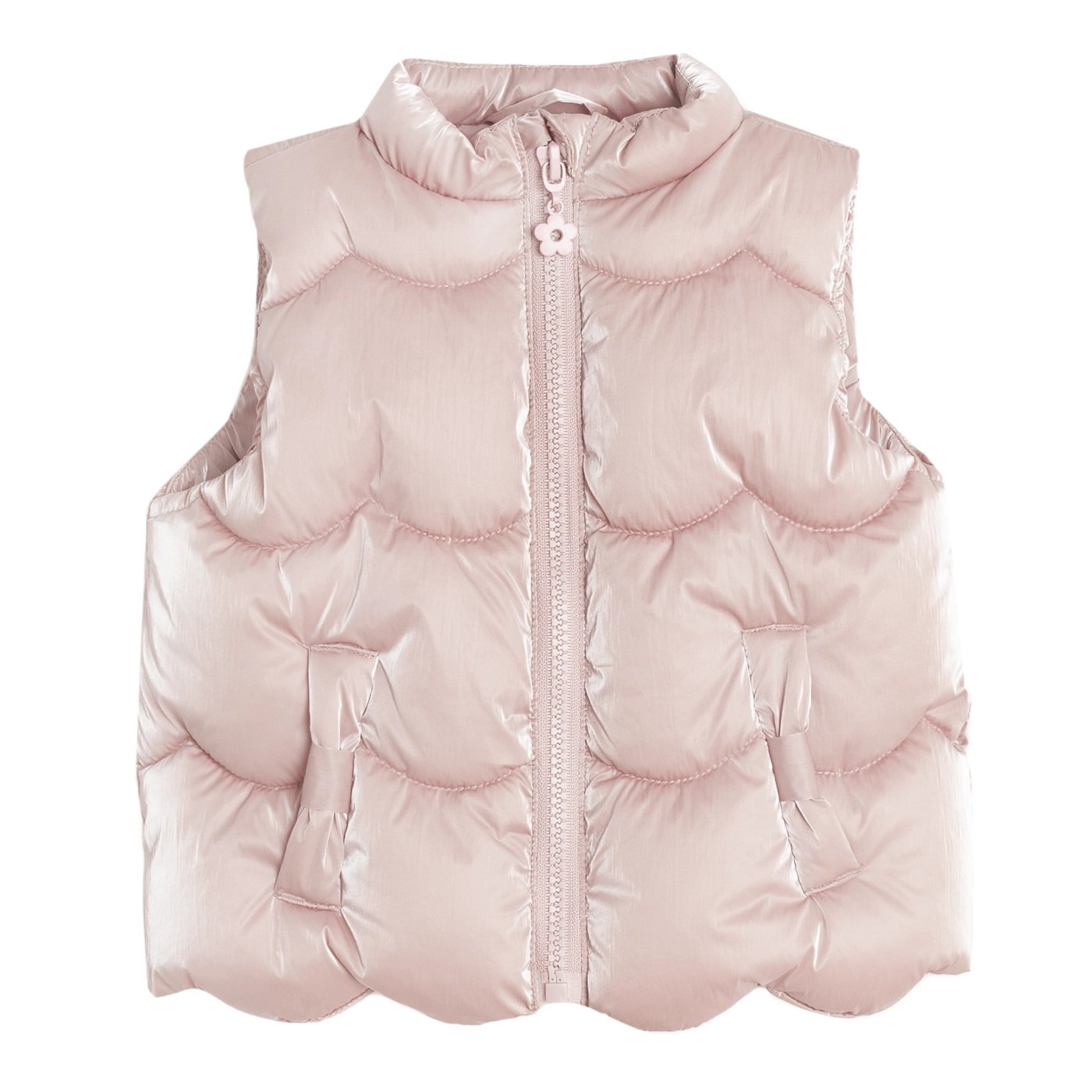 Μπουφάν 2 τμχ ζακέτα fleece λευκή με στάμπα κεράσια και αμάνικο μπουφάν ροζ