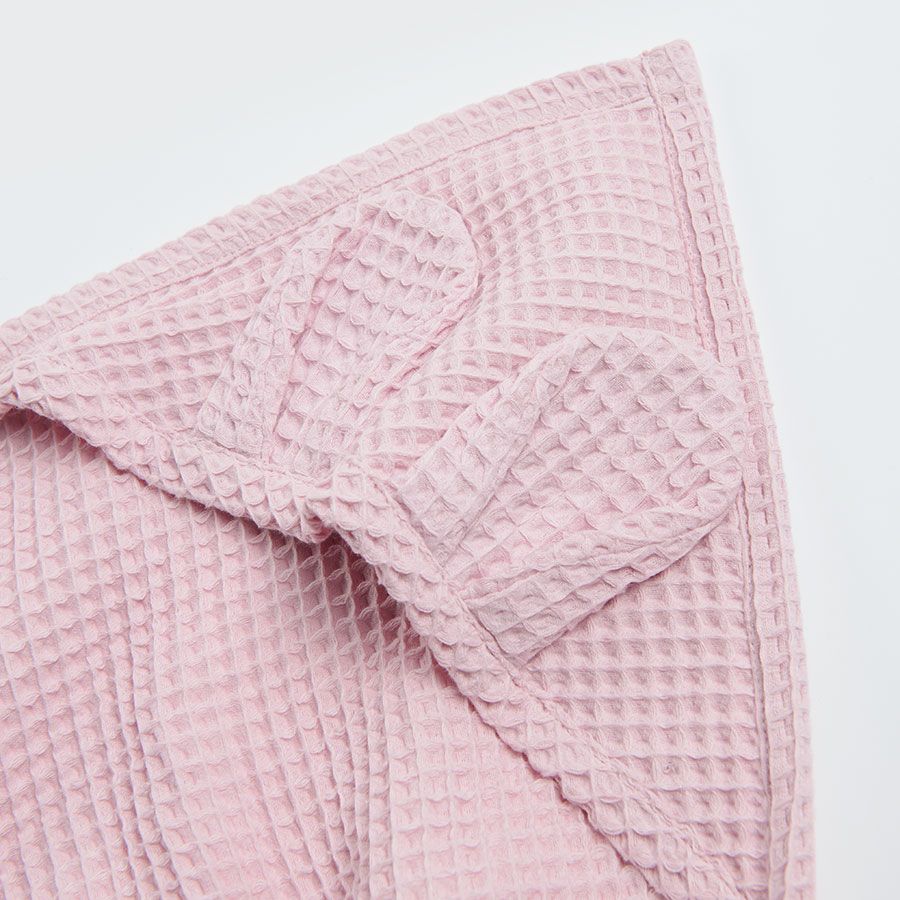 Pink hooded towel