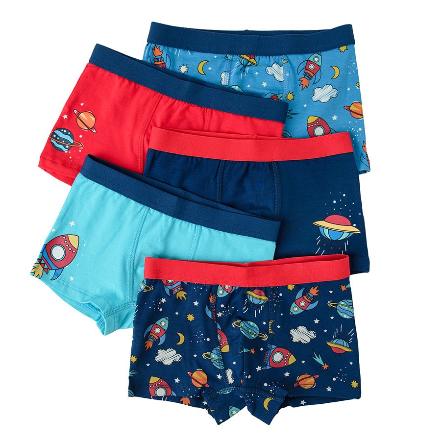 Boxer shorts with space print- 5 pack
