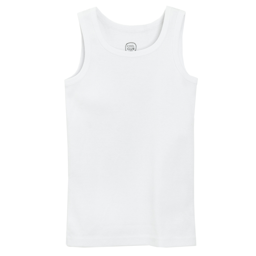 White and grey underwear vests with straps- 2 pack
