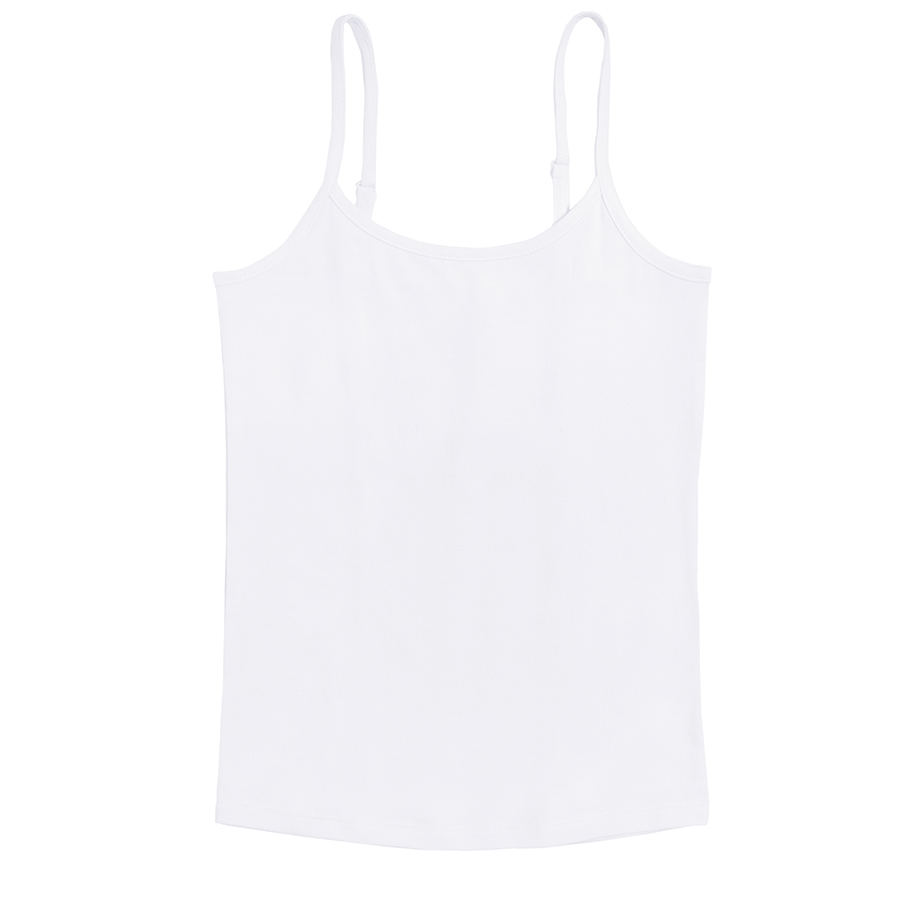 White black pink underwear vest with thin straps 3-pack