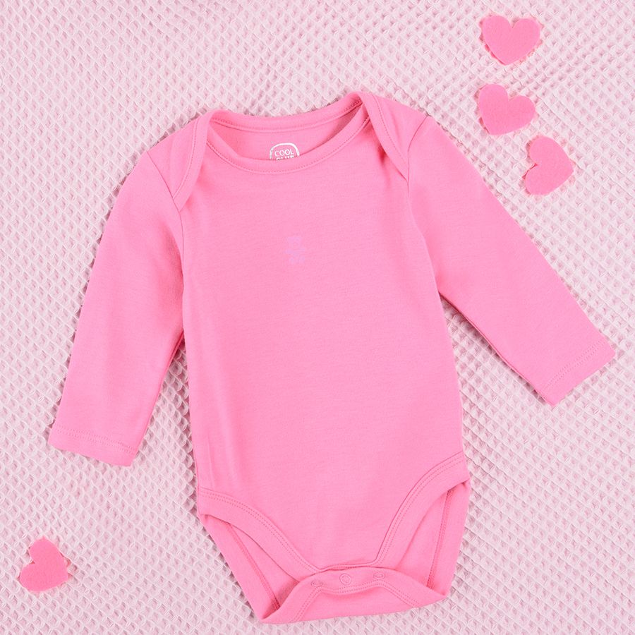 Pink and fuchsia long sleeve bodysuits 2 pack