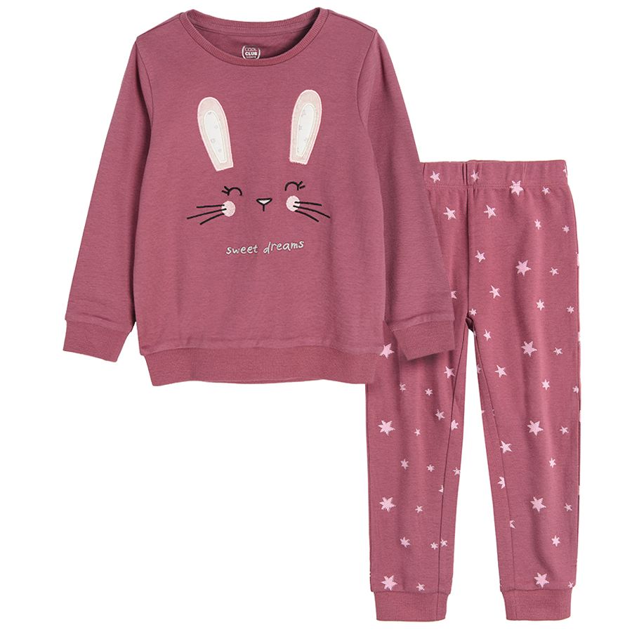 Bunny pyjamas long sleeve blouse and pants