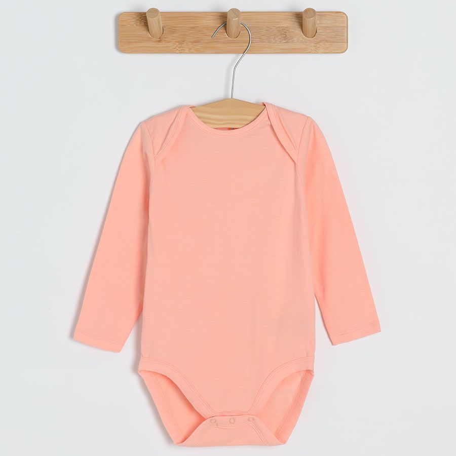 White pastel color long sleeve bodysuits- 3 pack
