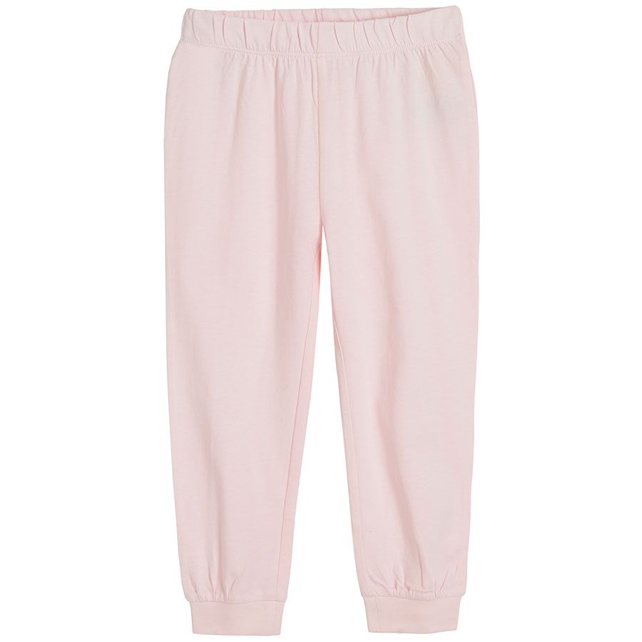 Pink long sleeve pyjamas with kittens print