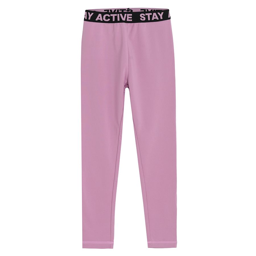 Pink ski thermal leggings