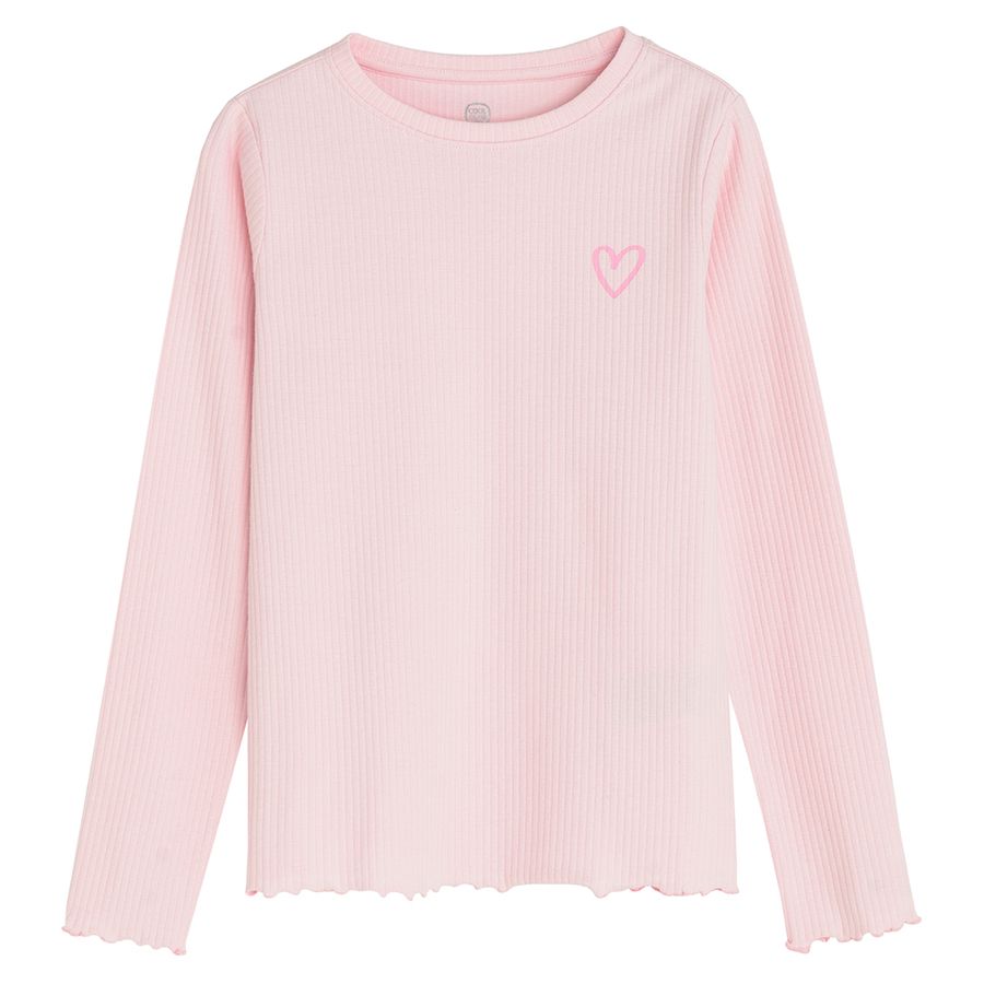 Pyjamas, pink long sleeve blouse and checked pants