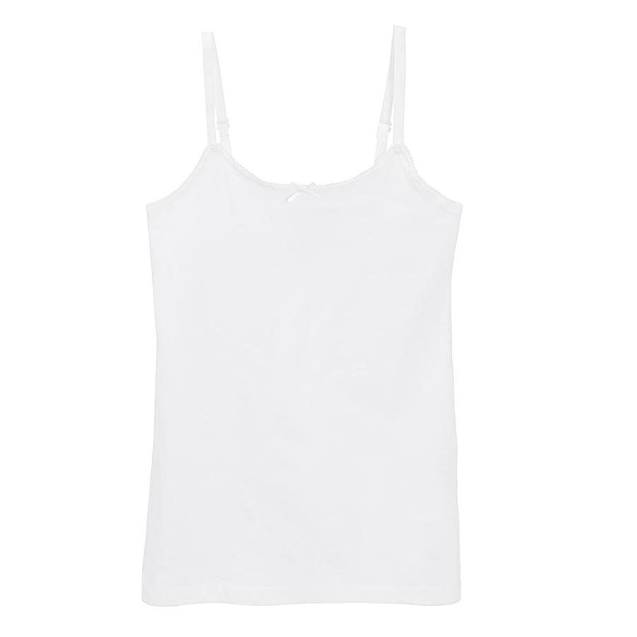 White undesrweat vest and brief- 2 pieces