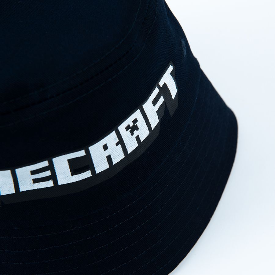 Καπέλο σκούρο μπλε με στάμπα Minecraft