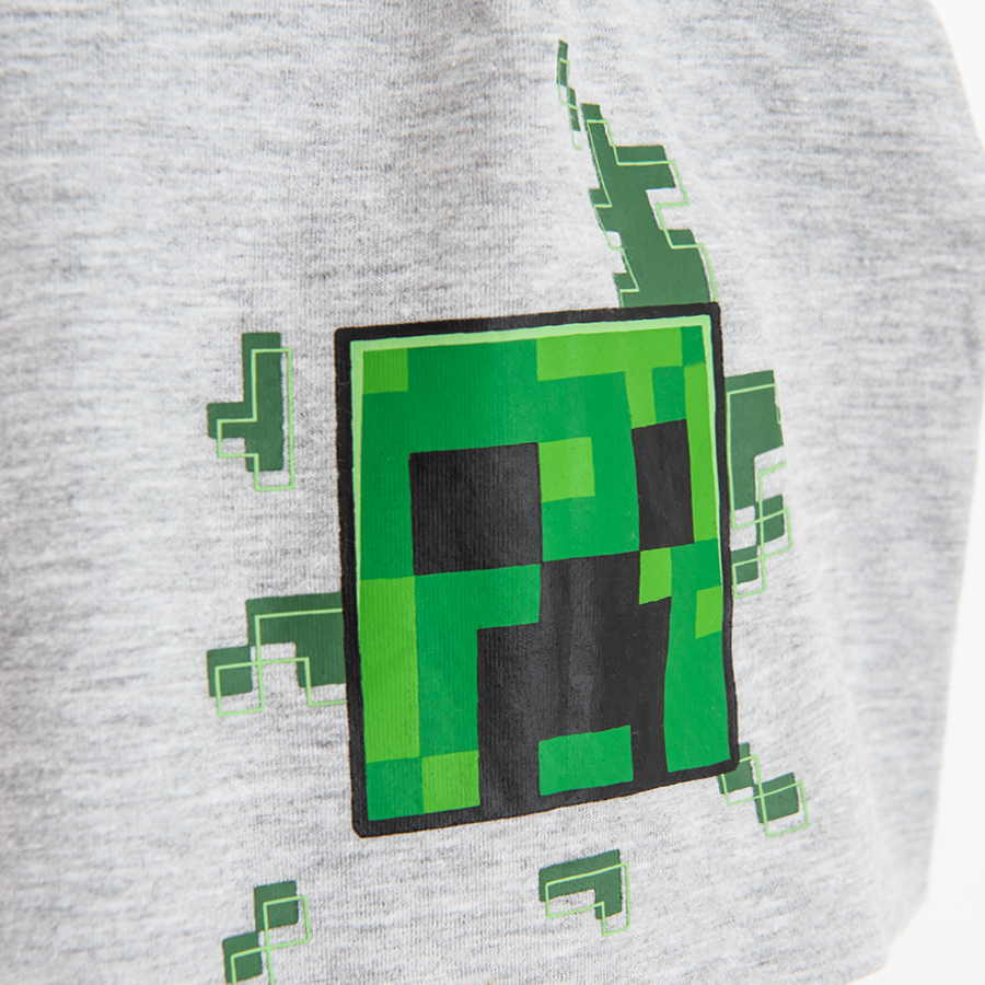Σκούφος γκρι με στάμπα MINECRAFT