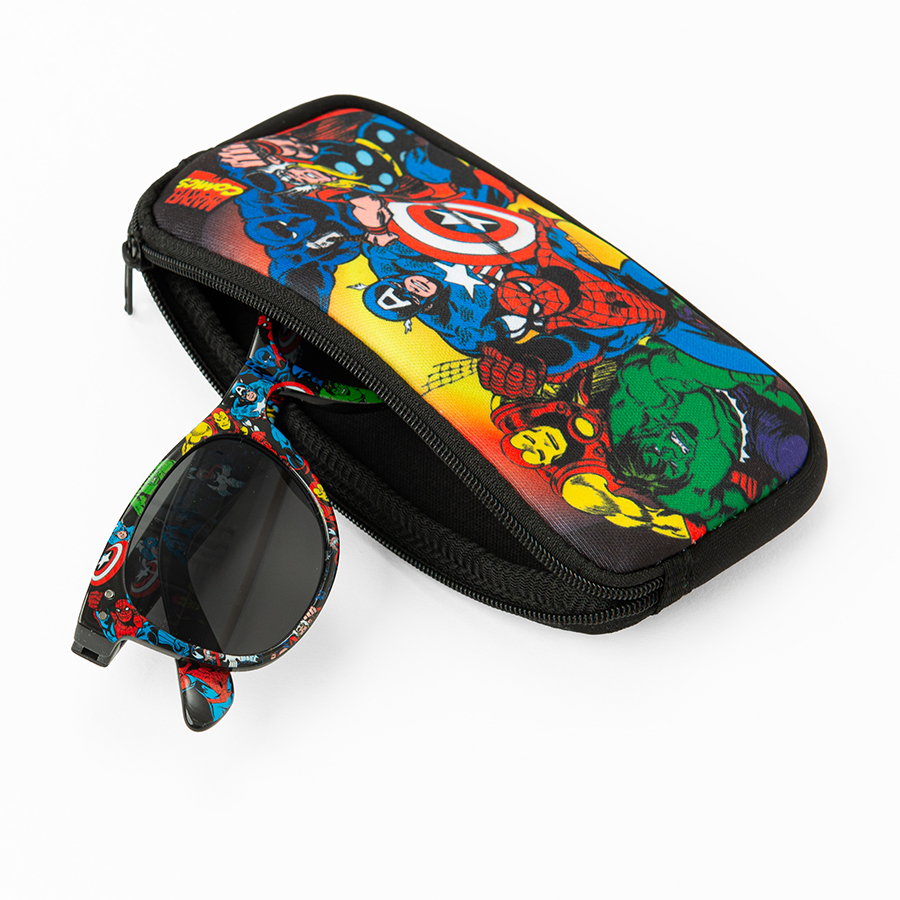 Marvel comics sunglasses with case