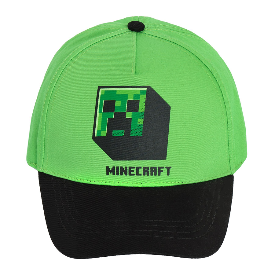 Καπέλο πράσινο jockey με στάμπα MINECRAFT