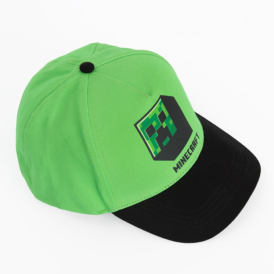 Καπέλο πράσινο jockey με στάμπα MINECRAFT