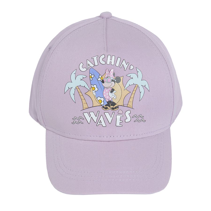 Καπέλο απαλό ροζ με στάμπα Minnie Mouse
